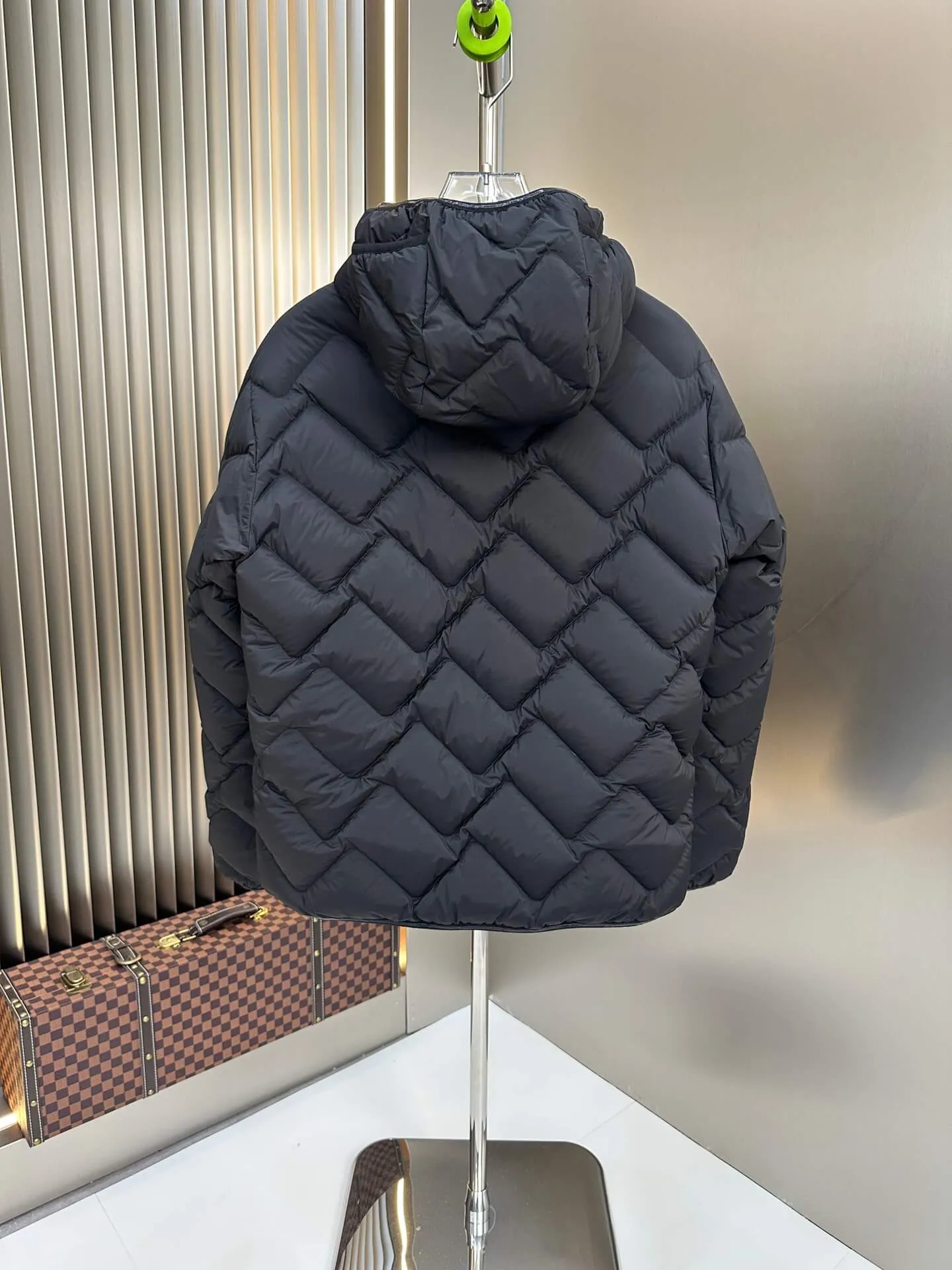 Moncler Maya Chevron Down Jacket in Black