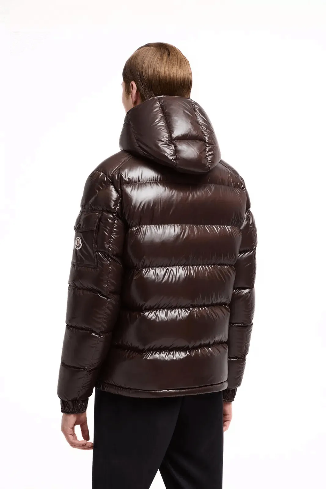 Moncler Maya Short Down Man Jacket Dark Brown