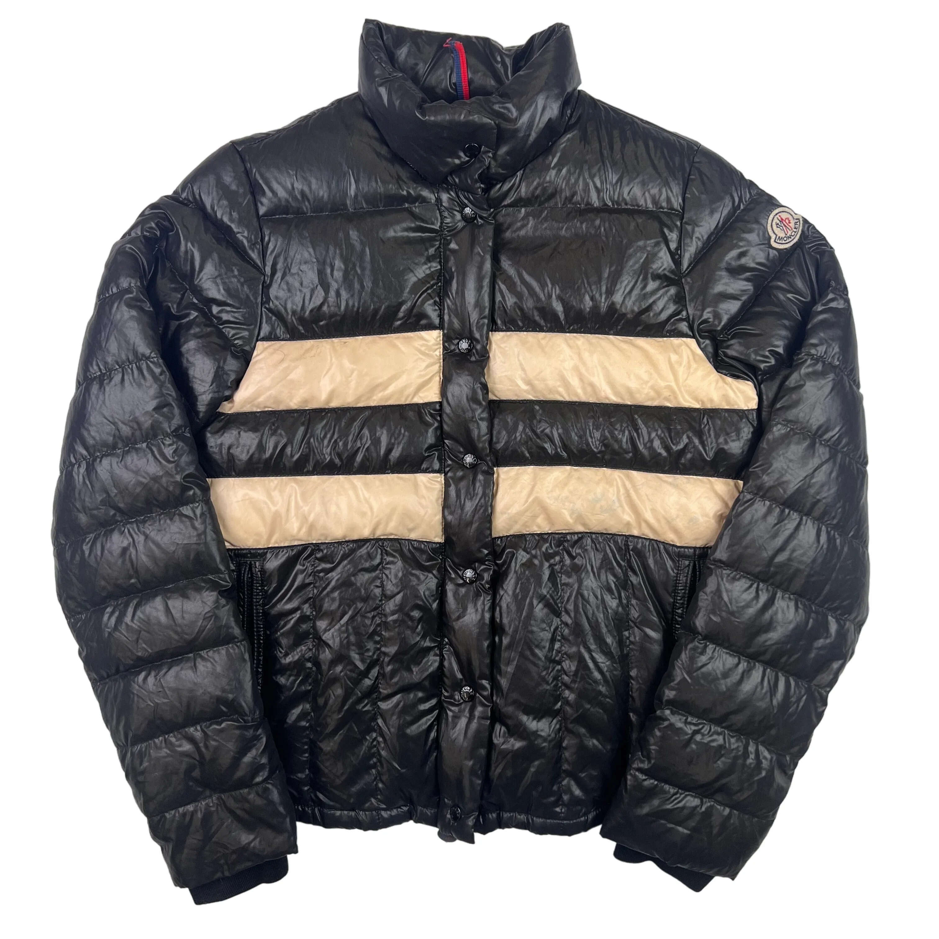 Moncler Thomas Down Puffer Jacket Black Beige