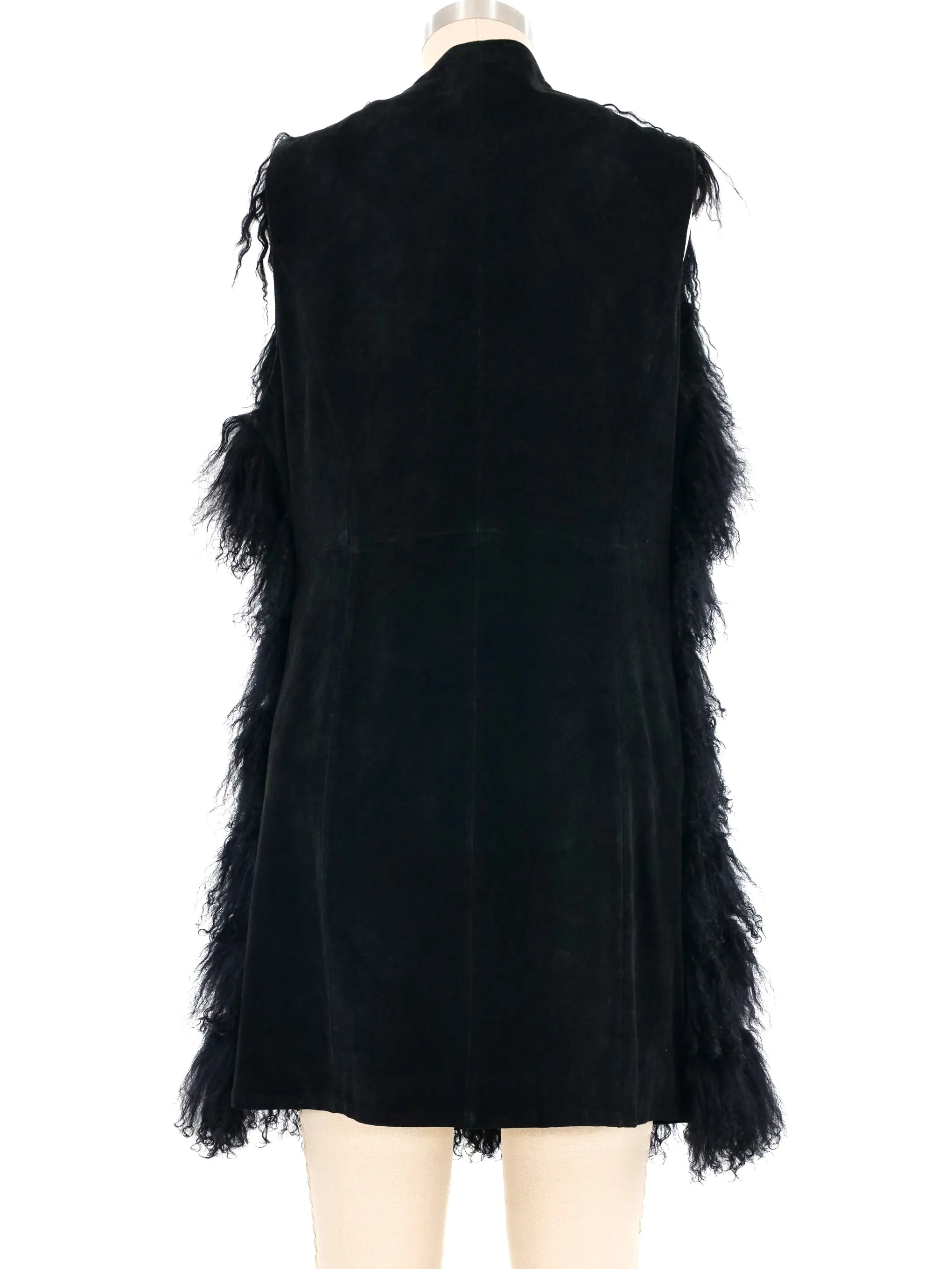Mongolian Lamb Fur and Suede Vest