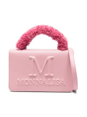 Monnalisa logo-embossed shoulder bag - Pink