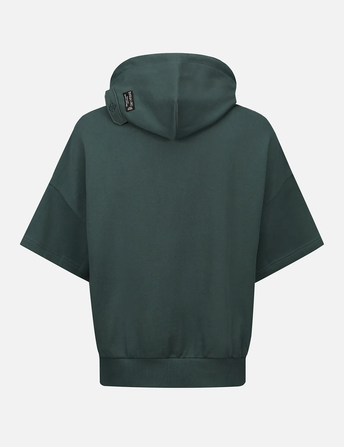 Monogram Embroidery Short-sleeved Hoodie