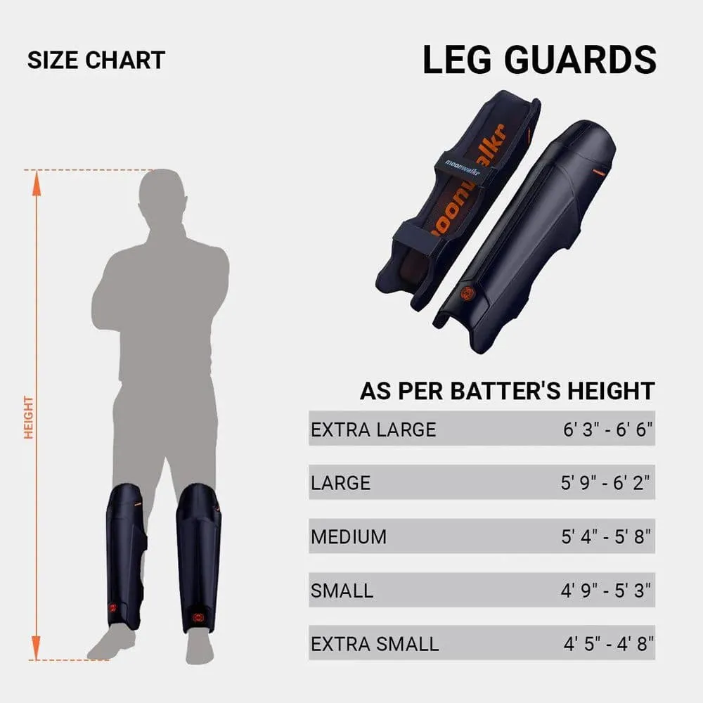 Moonwalkr 2.0 Cricket Batting Pads, Navy Adult