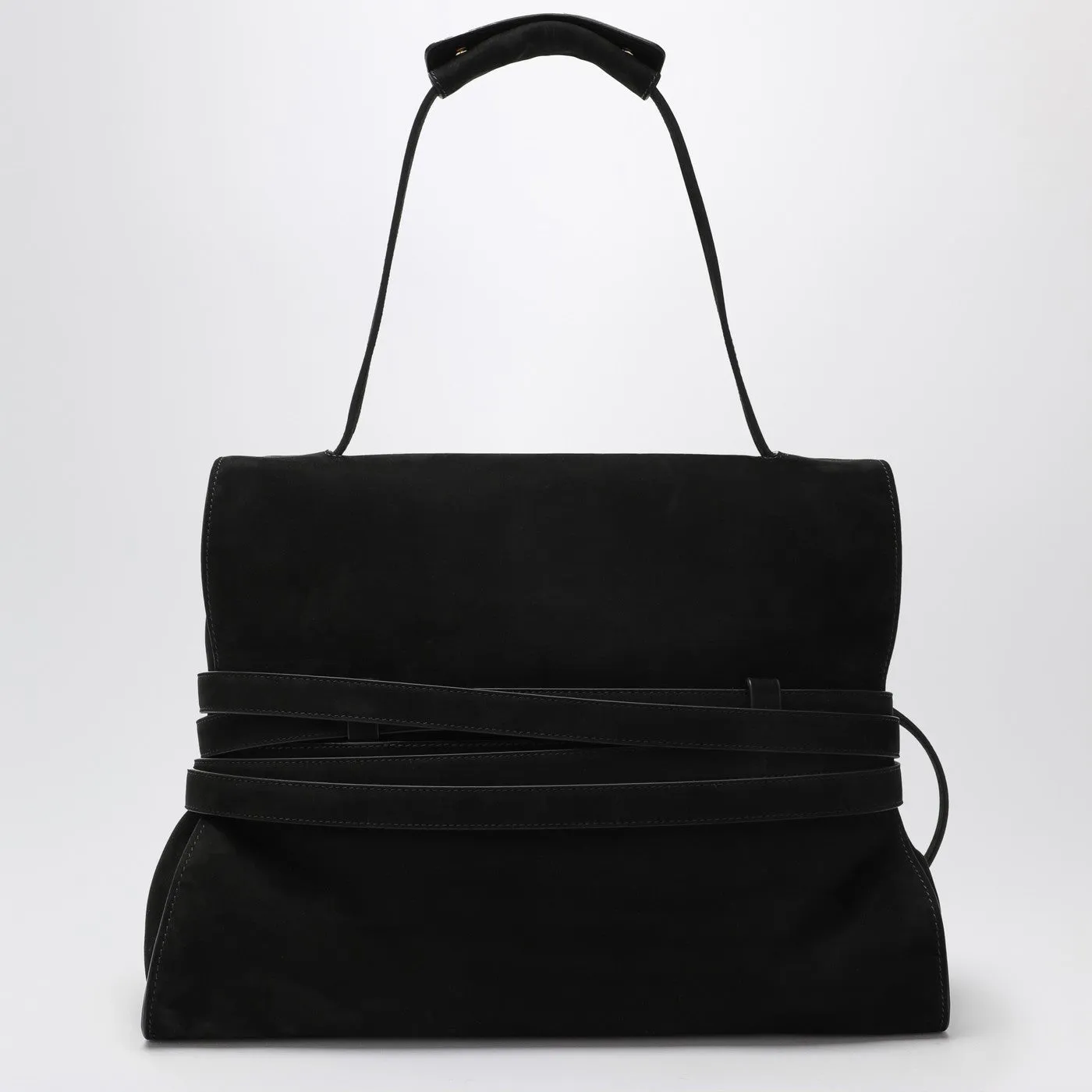 Moschino    Moschino Small Black Suede Shoulder Bag