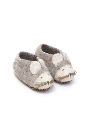 Mouse Slippers || Light Stone