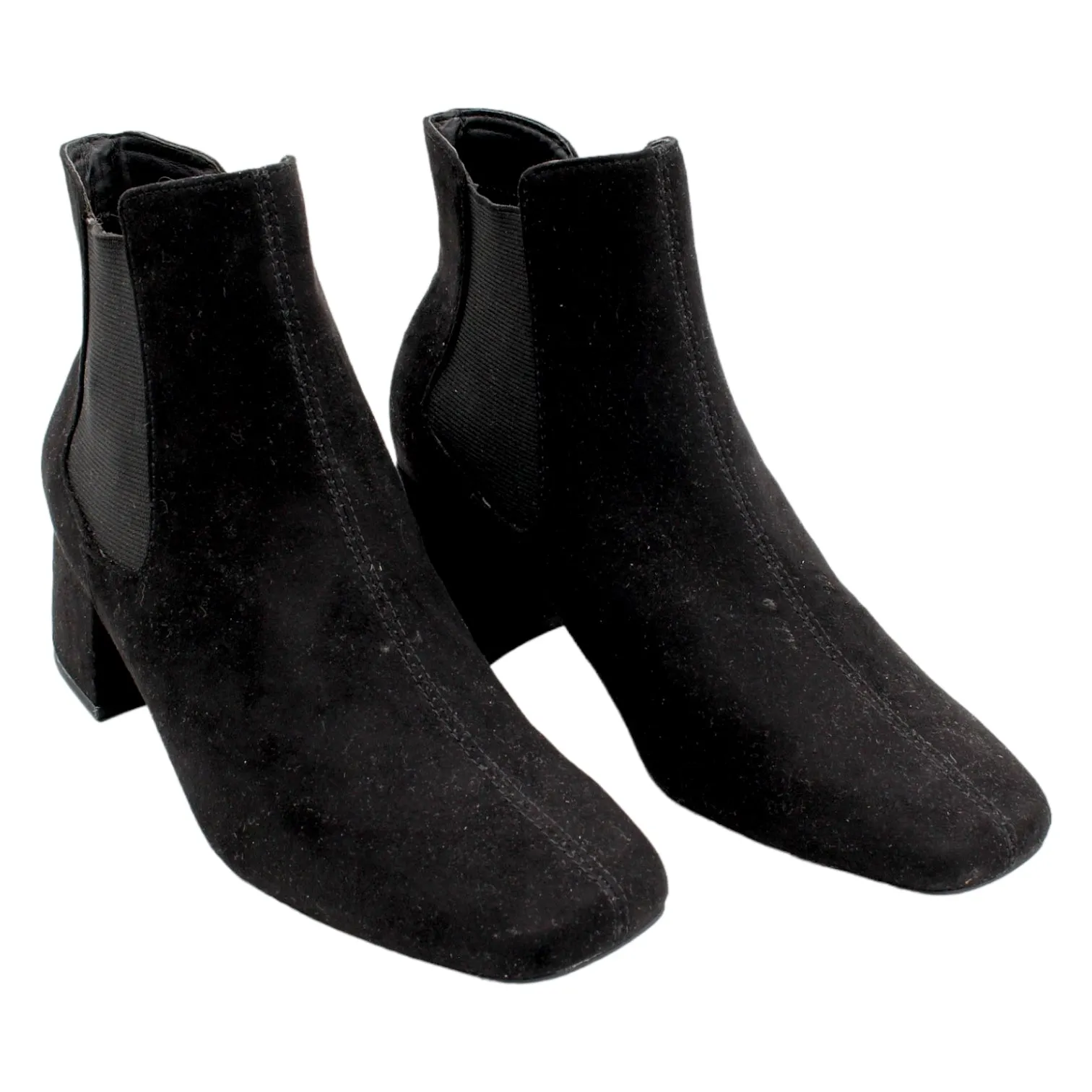 M&S Black Suede Ankle Boots