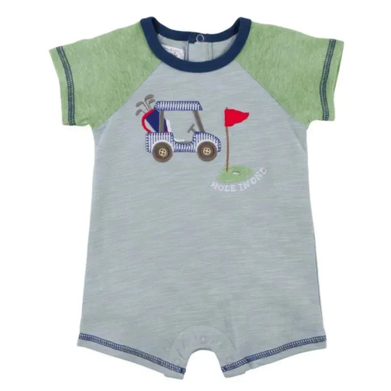 Mud Pie - Baby Boy Golf Shortall, Grey