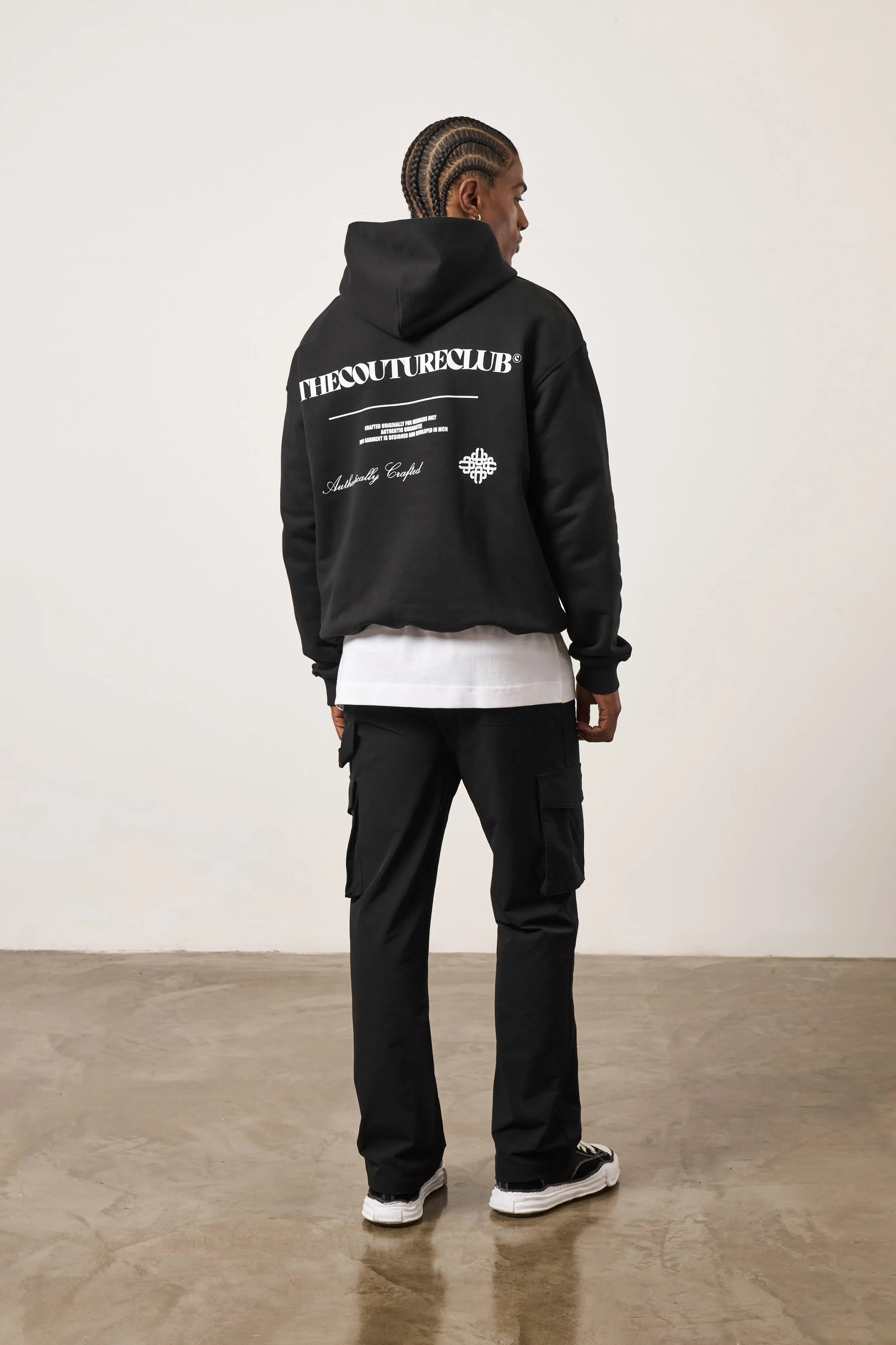 MULTI GRAPHIC HOODIE - BLACK