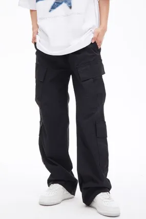 Multi Pocket Straight Cargo Pants