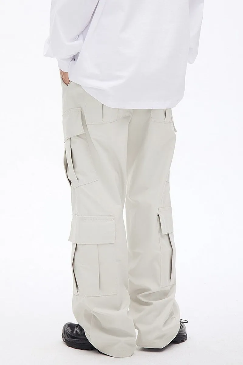 Multi Pocket Straight Cargo Pants