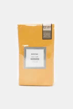 Mustard Solid Fitted Sheet (Super King Size)
