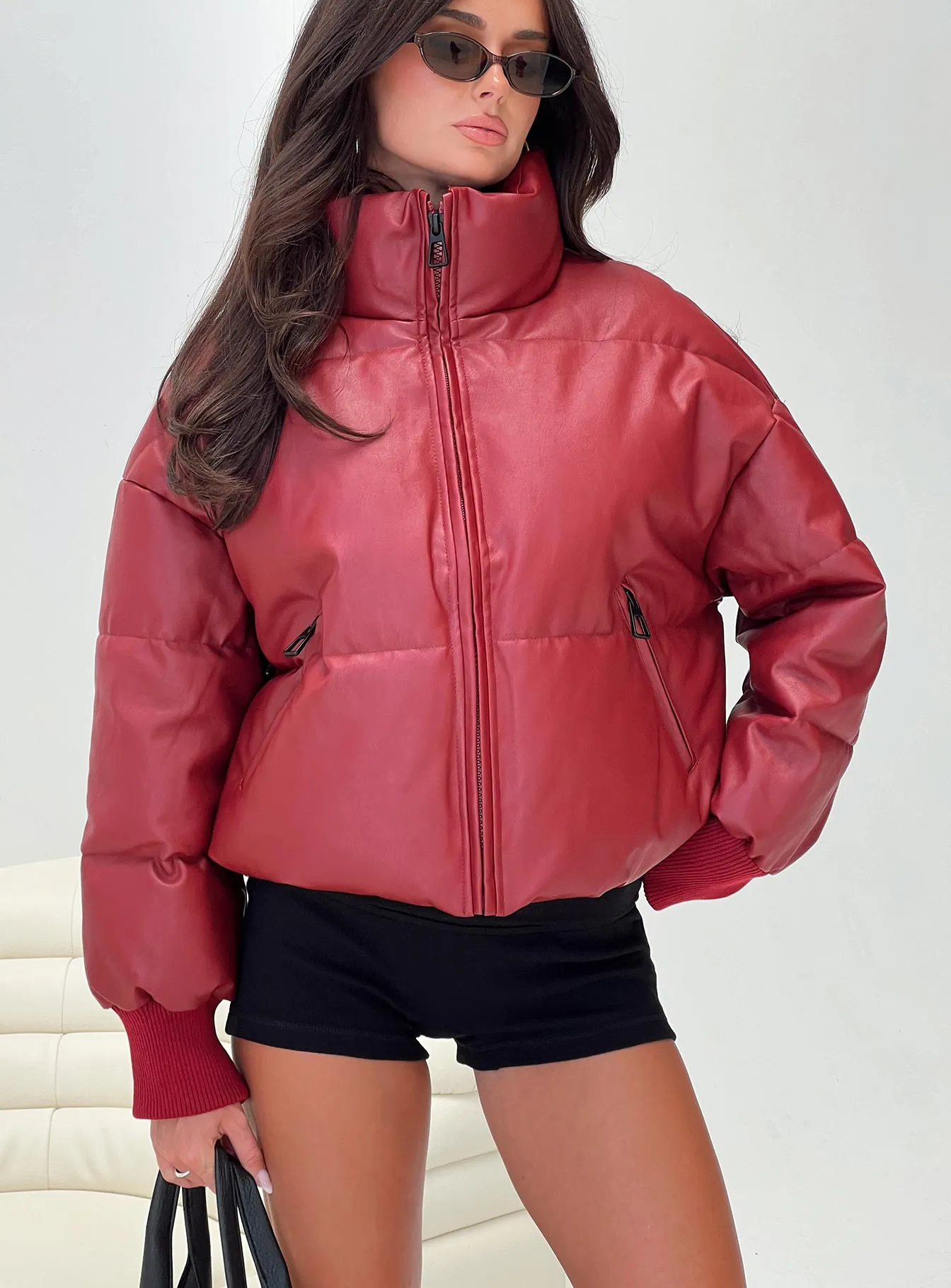 Myler Puffer Jacket Burgundy