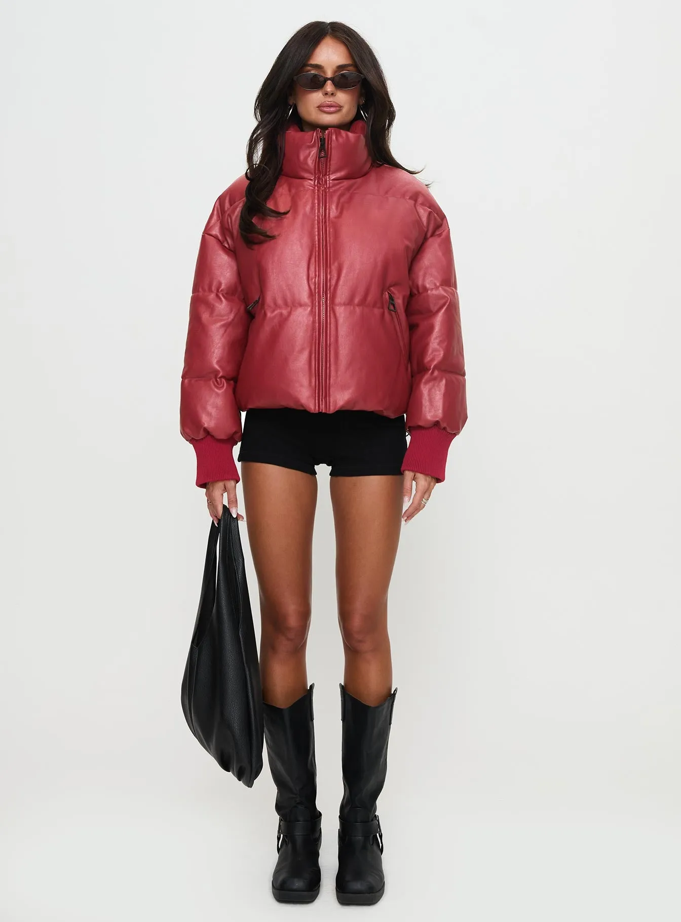 Myler Puffer Jacket Burgundy