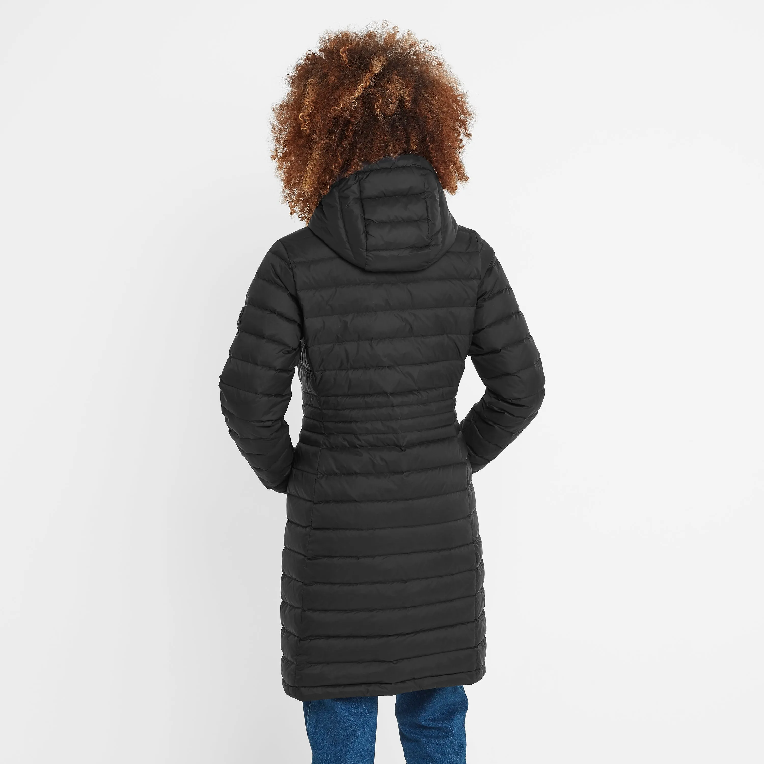 Nanton Womens Long Down Jacket - Black