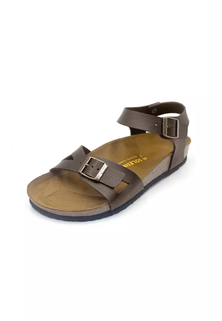 Naples - Dark Brown Leather Sandals & Flip Flops