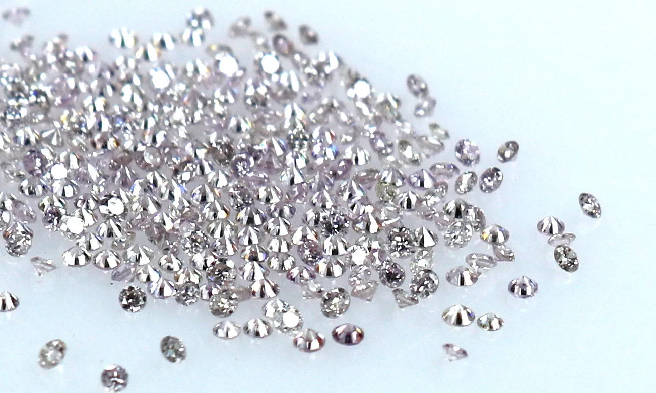 Natural Loose Diamond Round Pink Color SI1 Clarity 0.80 to 1.00 MM 25 pcs Lot Q27