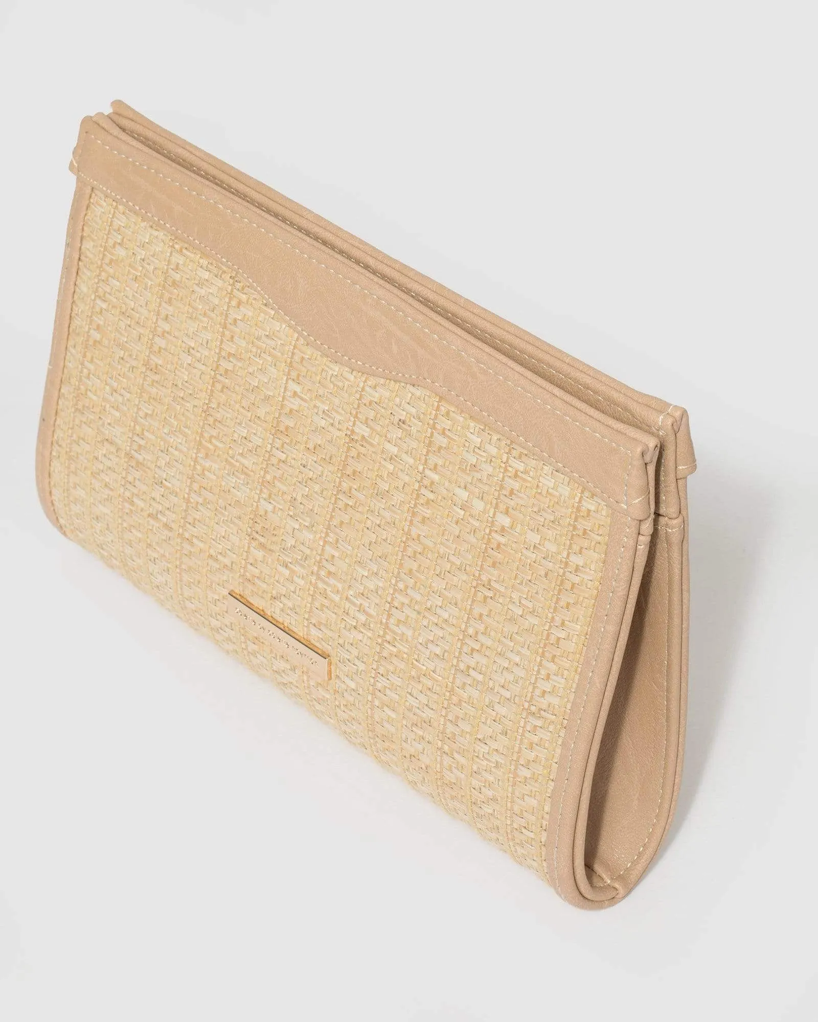 Natural Natalia Weave Clutch Bag