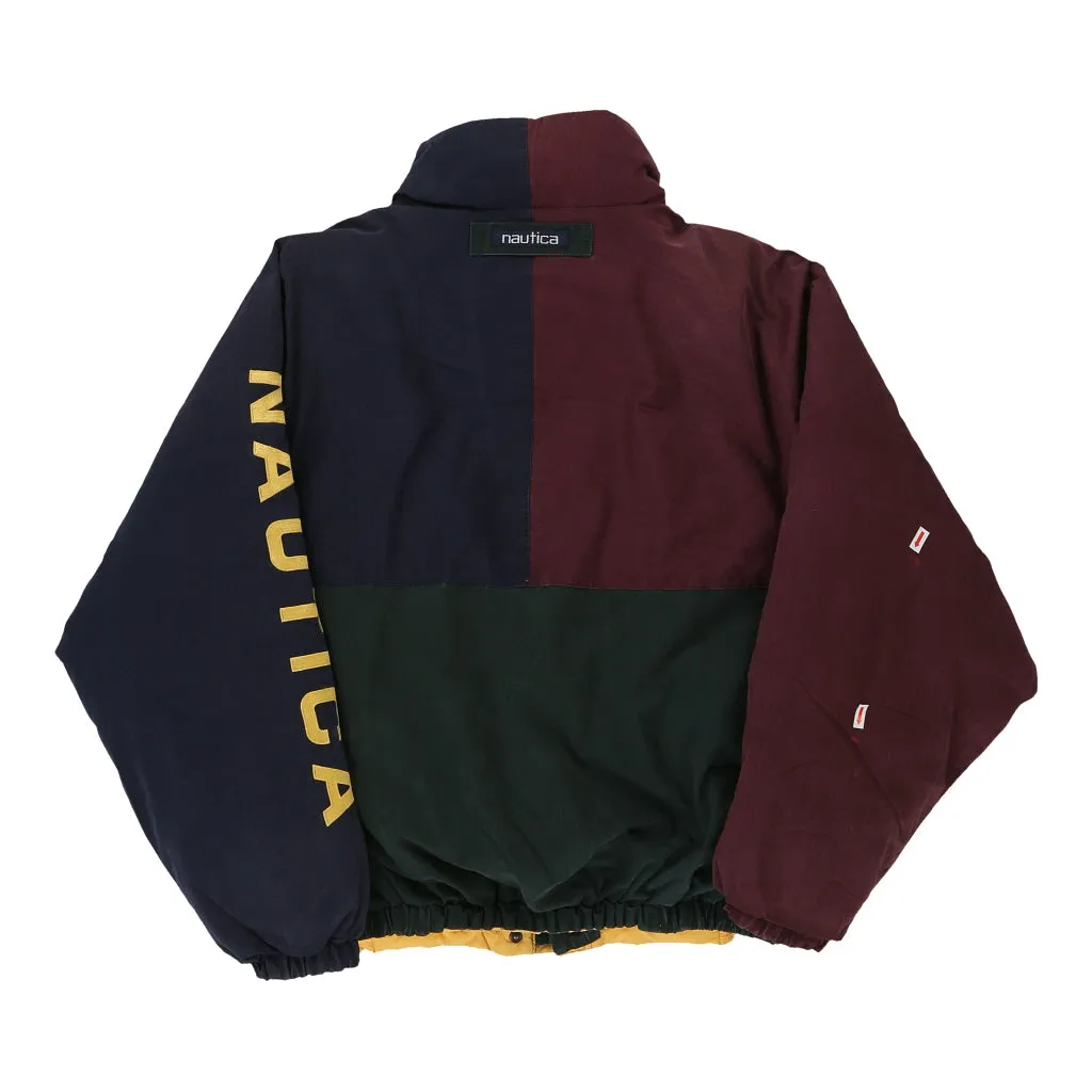 Nautica Reversible Puffer - Small Block Colour Down And Feather