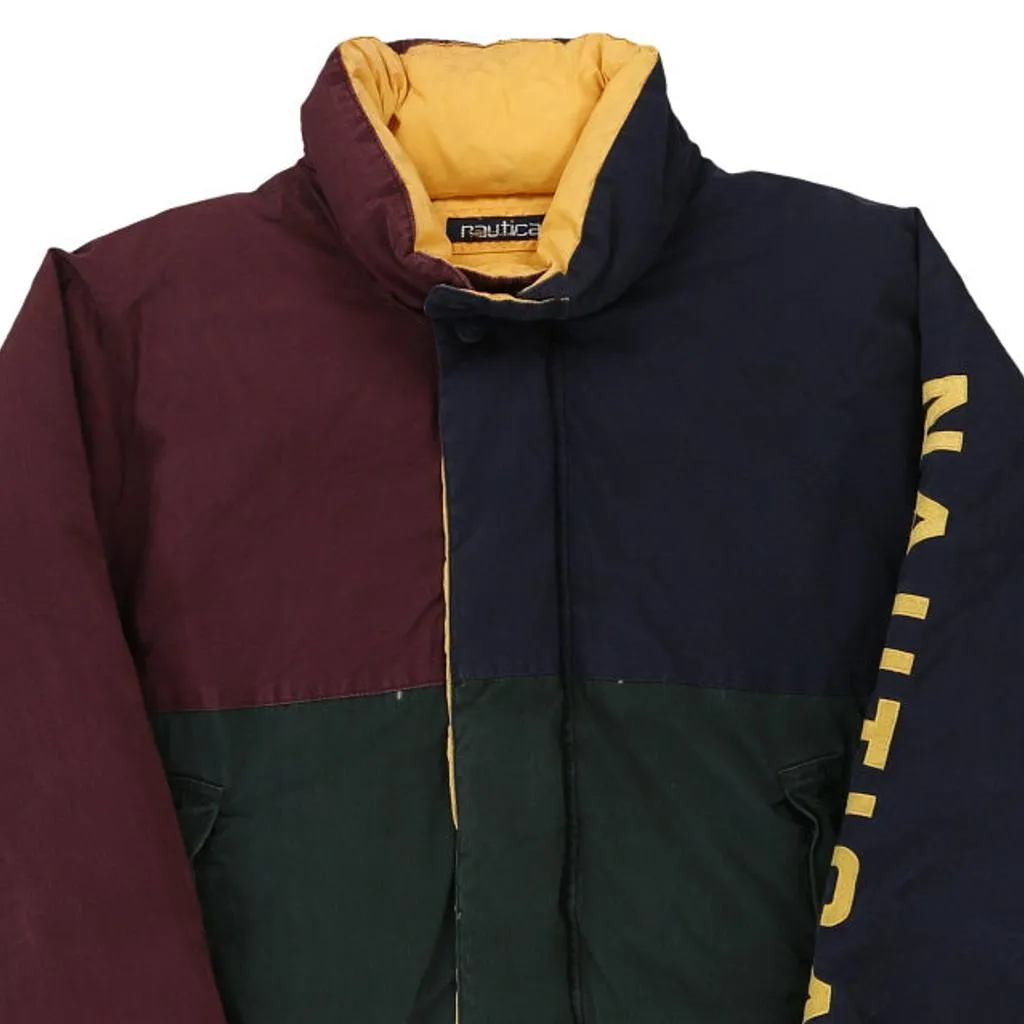 Nautica Reversible Puffer - Small Block Colour Down And Feather