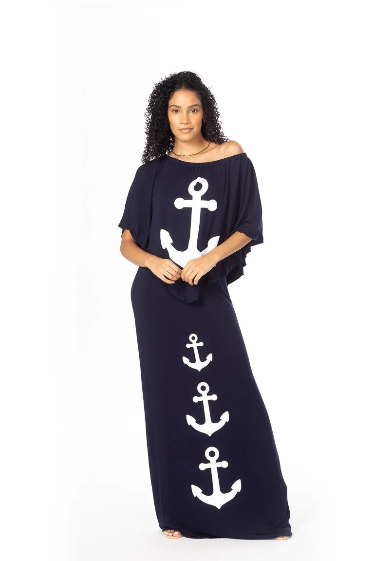 Nautical Maxi Dress