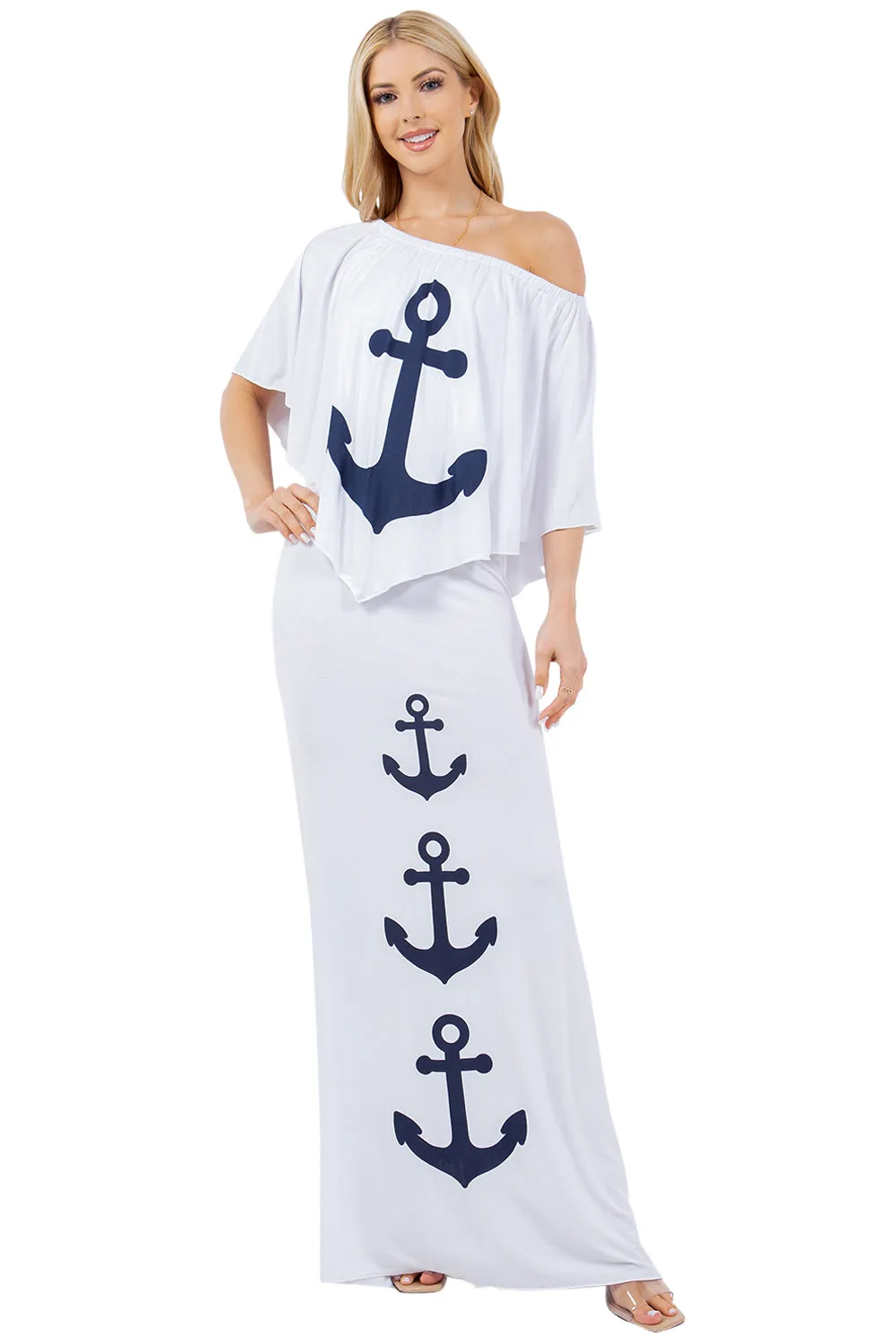 Nautical Maxi Dress