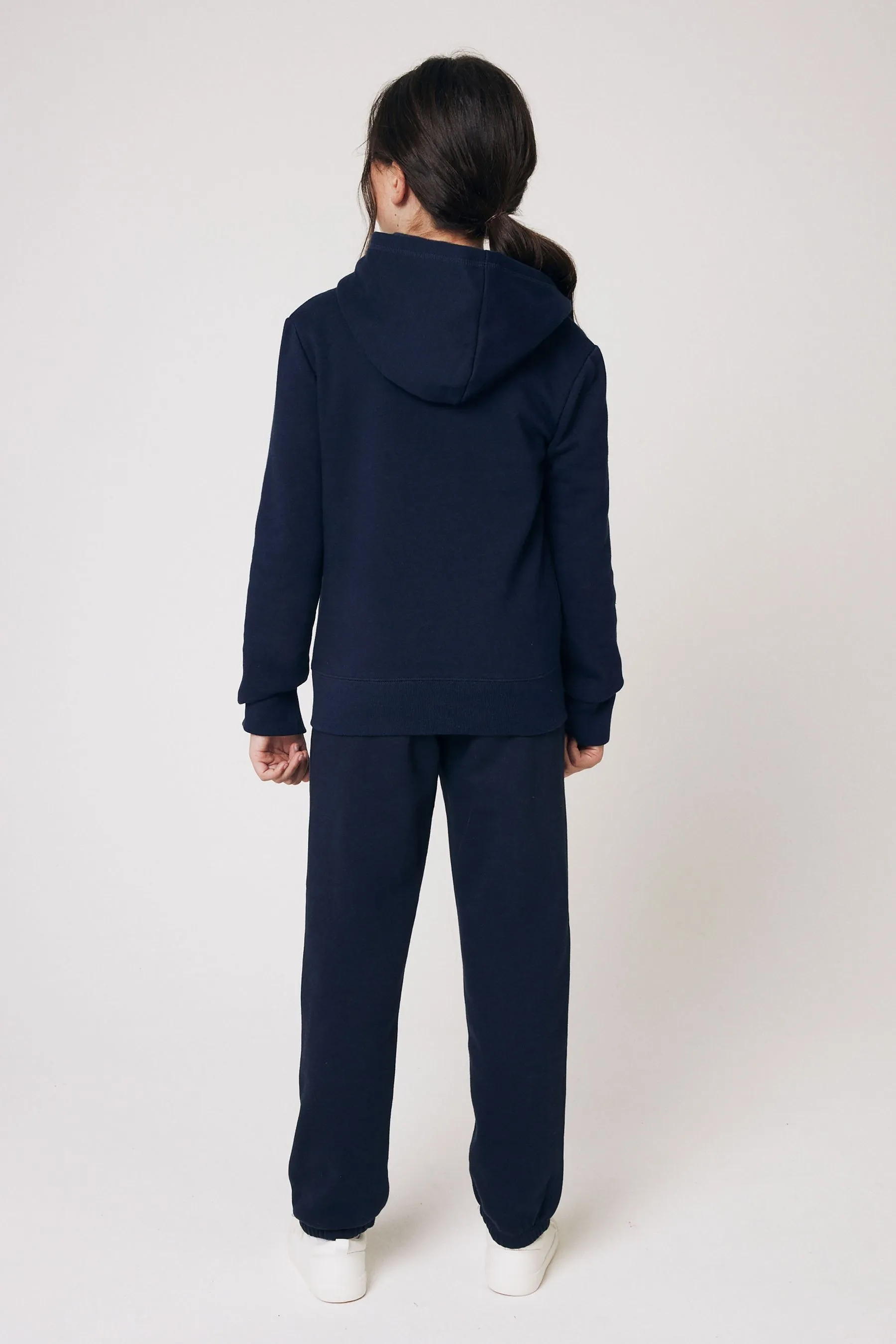 Navy Blue Logo Zip Through Hoodie (4-13yrs)