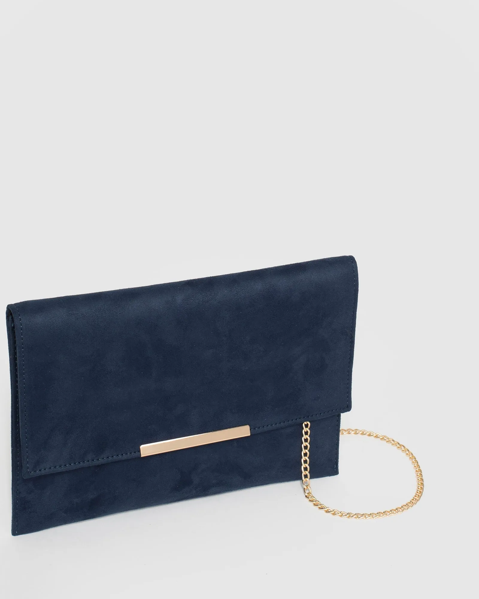 Navy Blue Primrose Clutch Bag