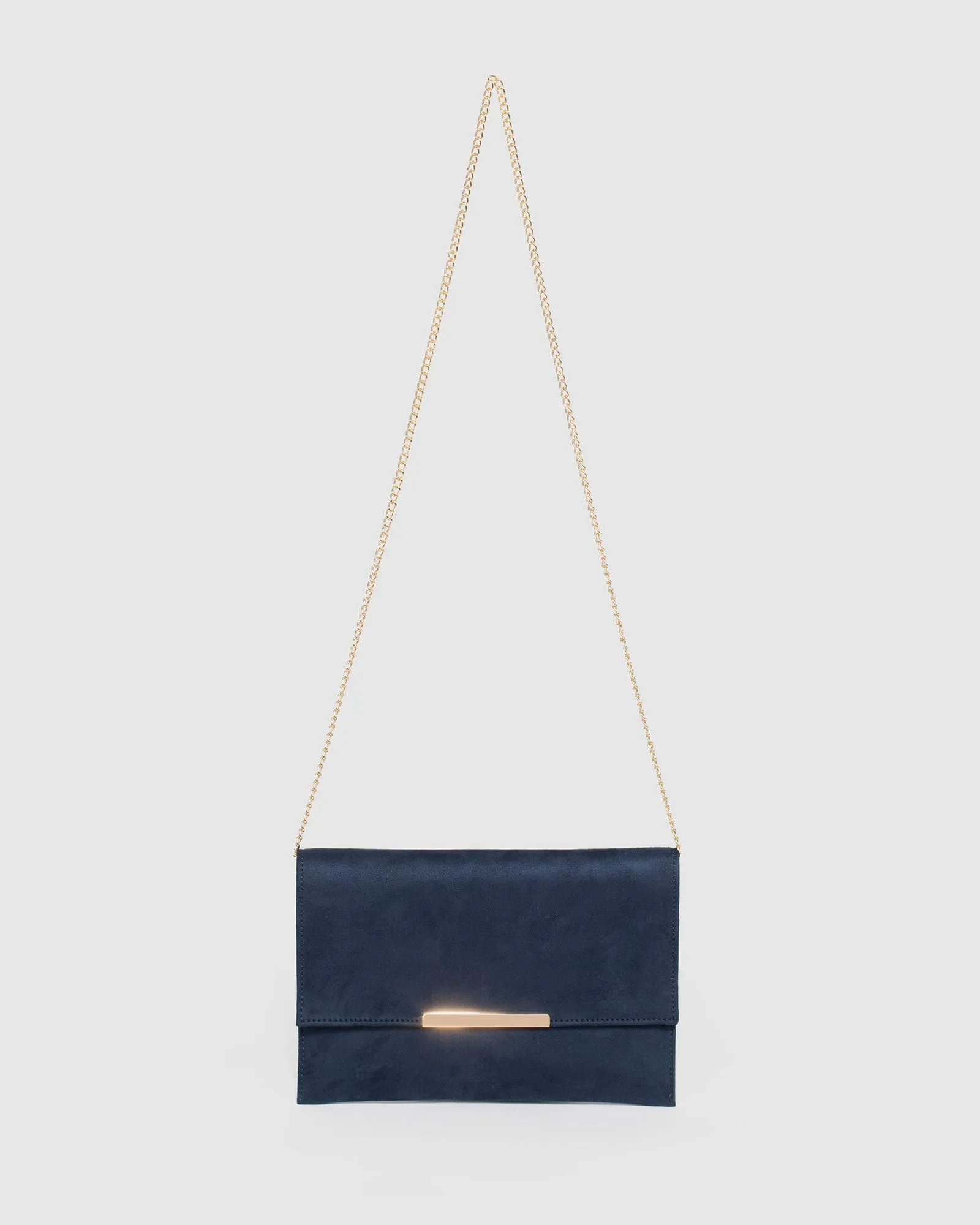 Navy Blue Primrose Clutch Bag