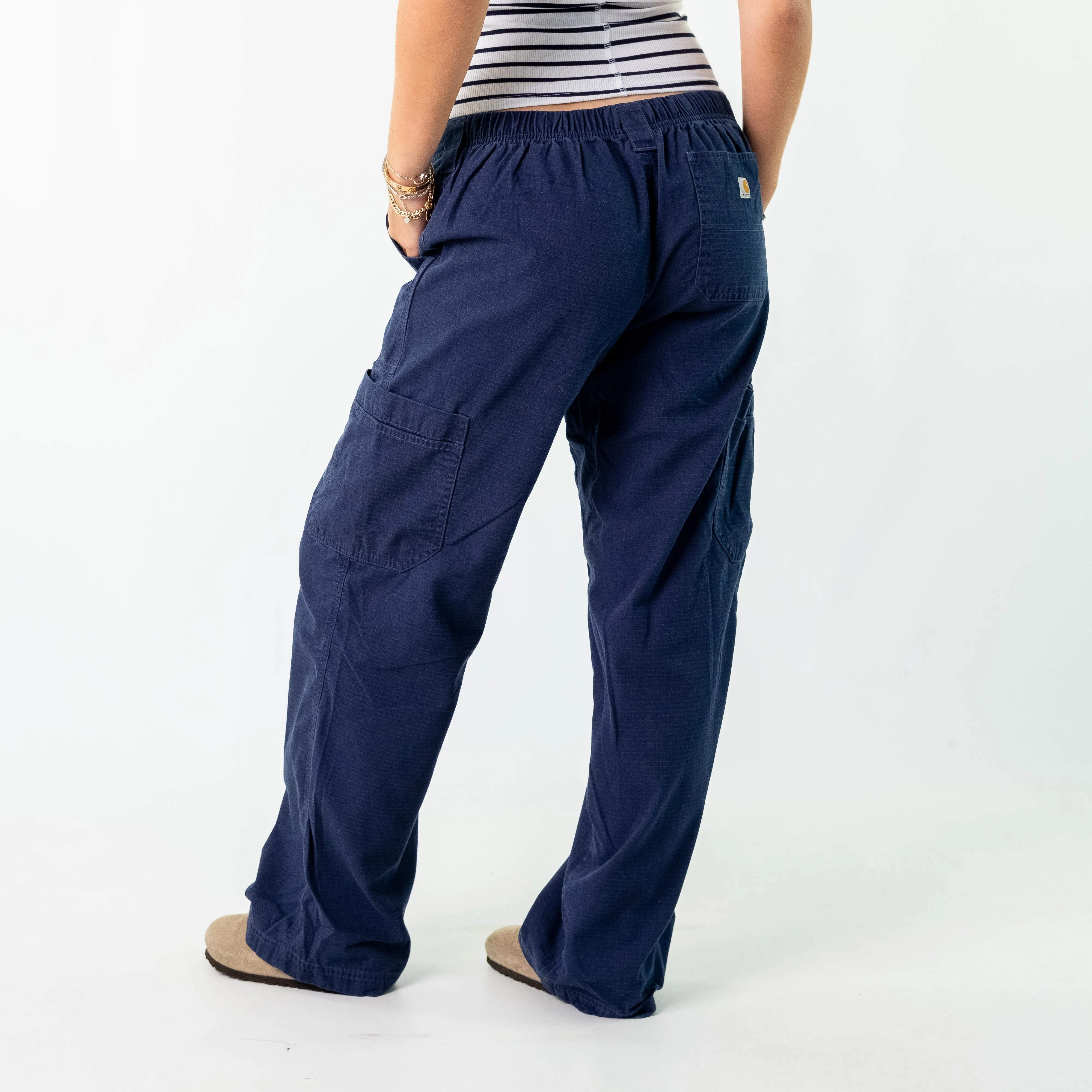 Navy Blue y2ks Carhartt Woven Cargo Pants Baggy Pants (32x30)