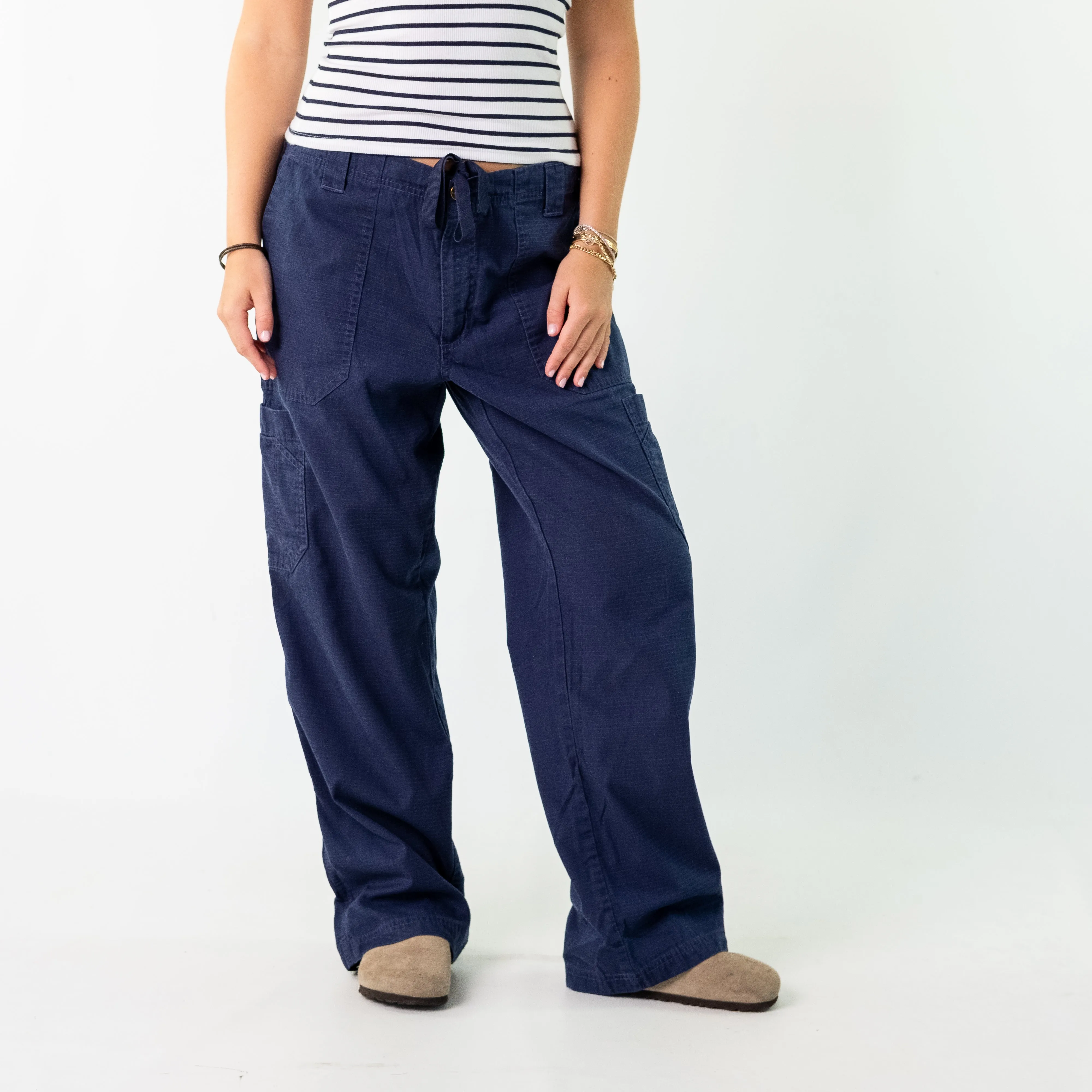 Navy Blue y2ks Carhartt Woven Cargo Pants Baggy Pants (32x30)