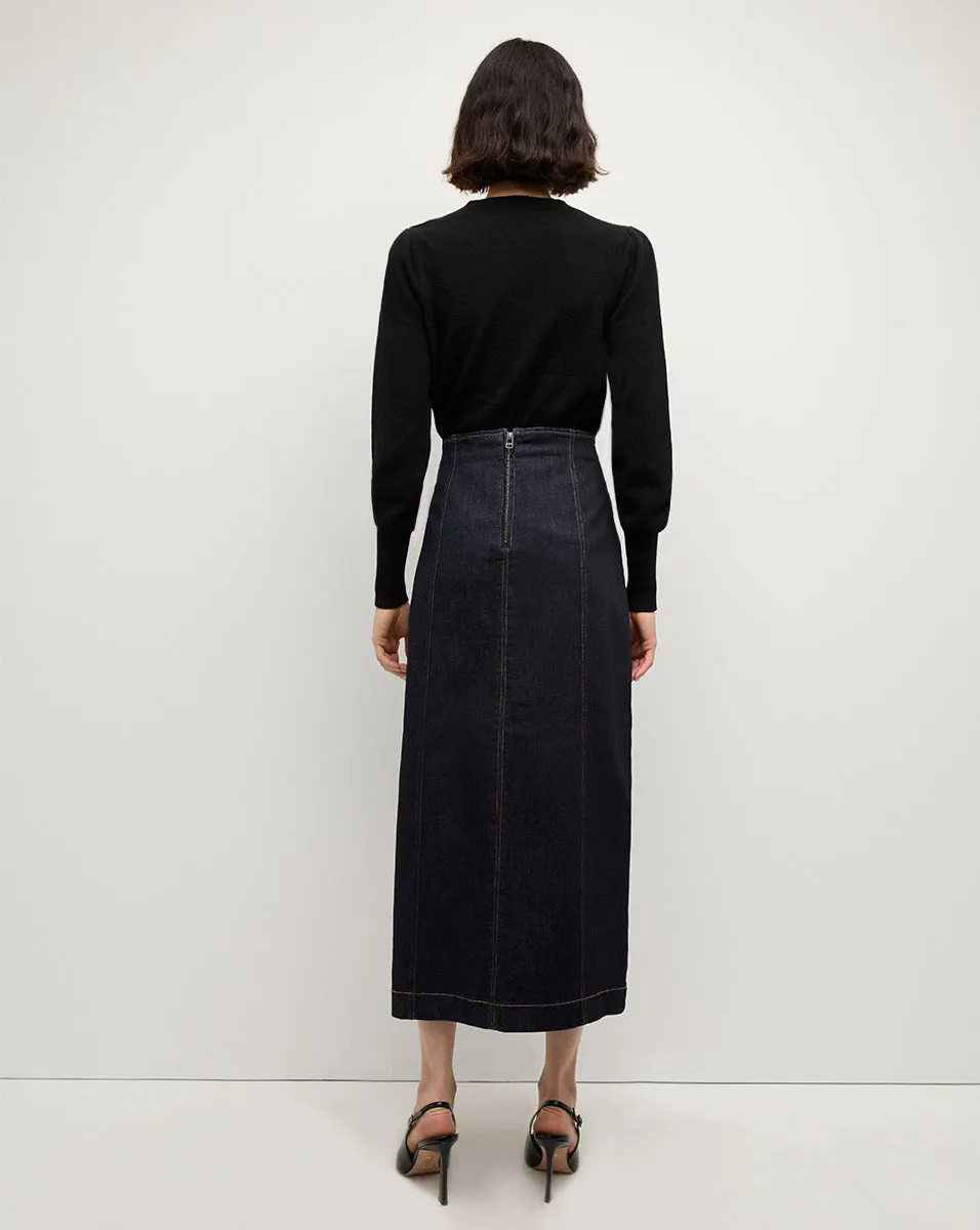 Nelia Cashmere Pullover | Button Accent
