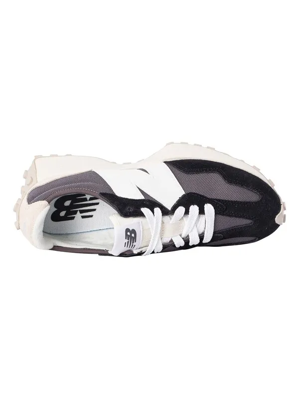 New Balance 327 Suede Trainers - Castlerock/Black