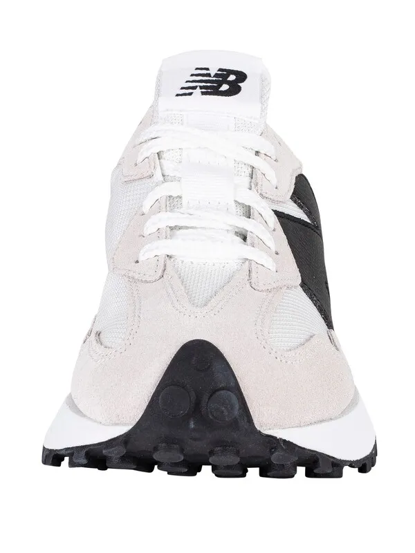 New Balance 327 Suede Trainers - White/Black