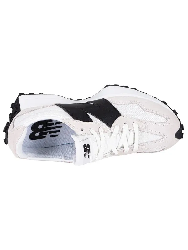 New Balance 327 Suede Trainers - White/Black
