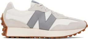 New Balance White & Beige 327 Sneakers
