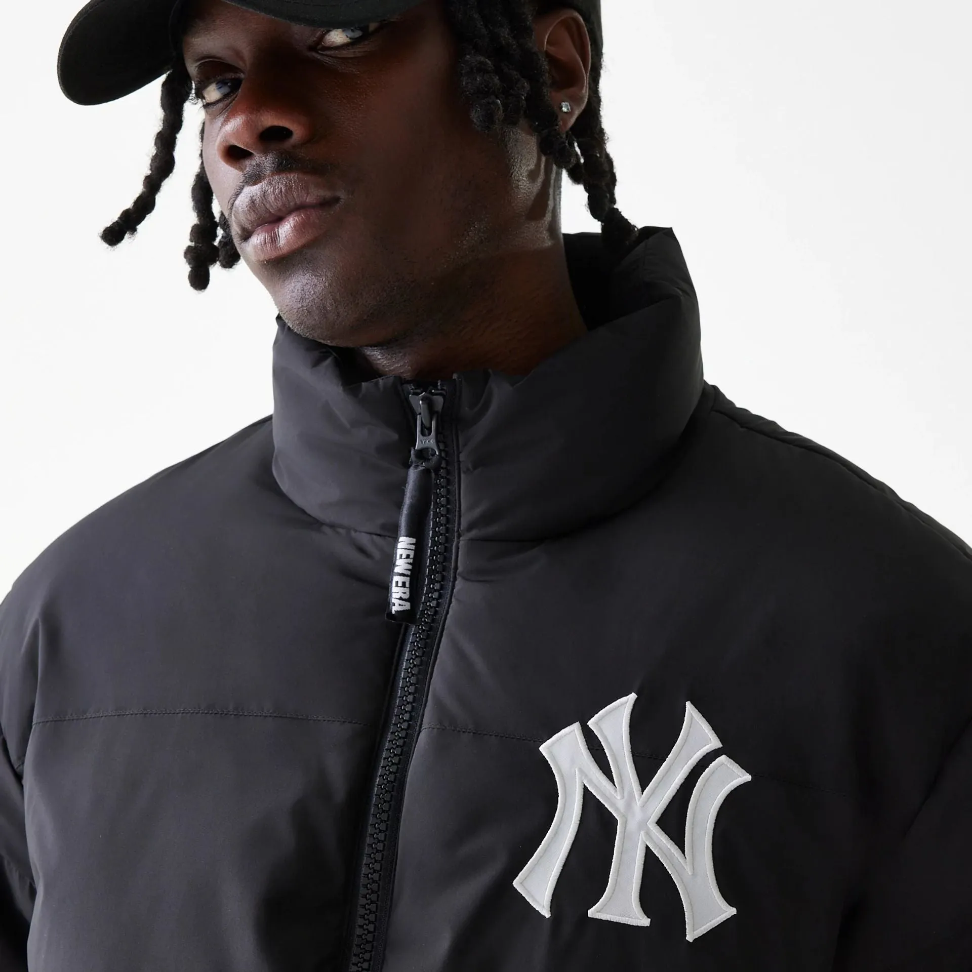 New York Yankees MLB Duck Puffer Black Jacket