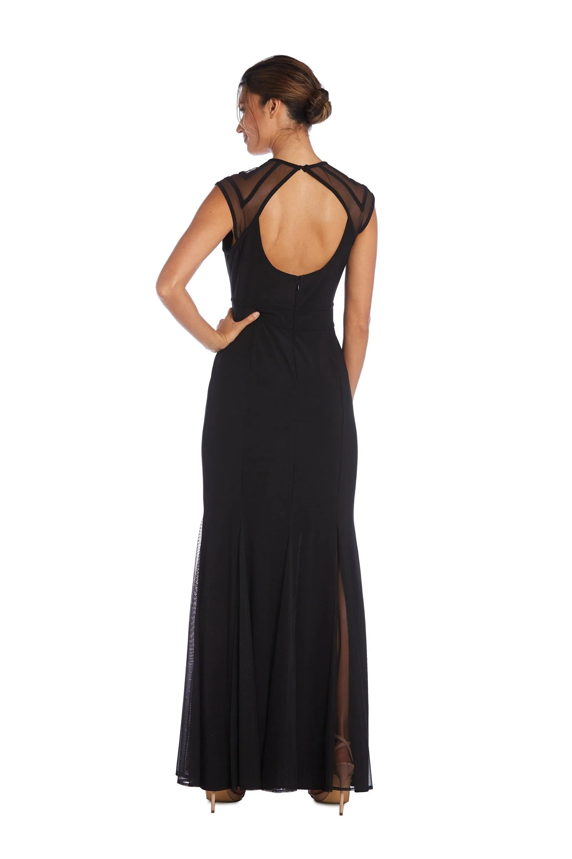 Nightway Long Formal Black Dress 21566