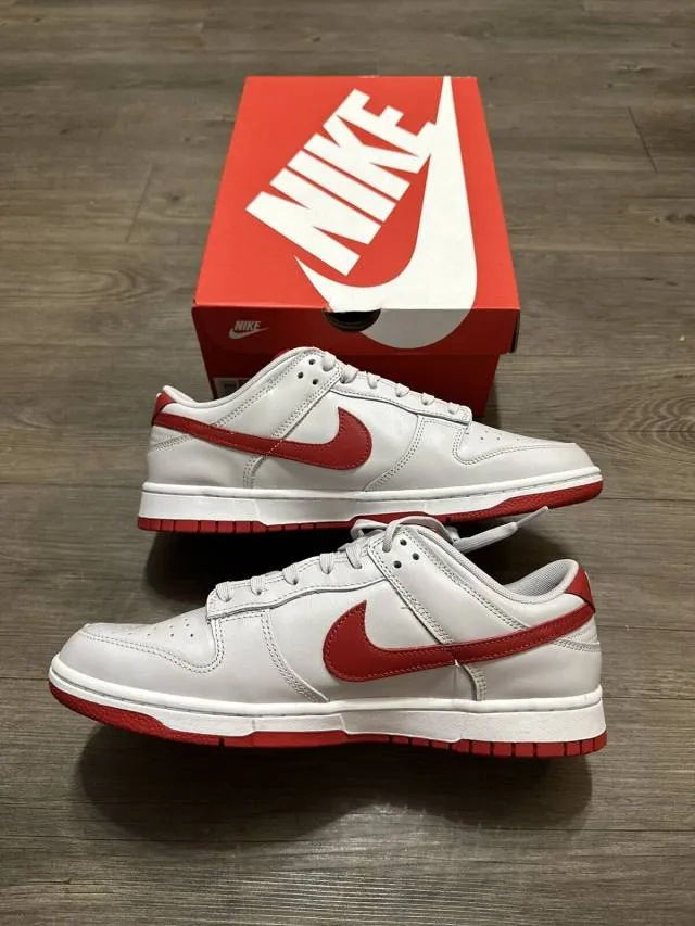 Nike Dunk Low Vast Grey Varsity Red