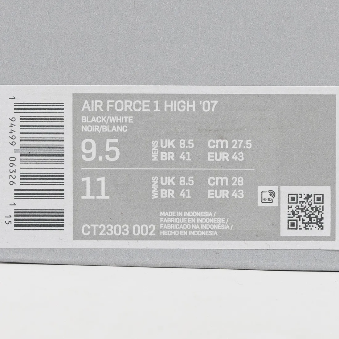 Nike Men Air Force 1 '07 High (black / white)