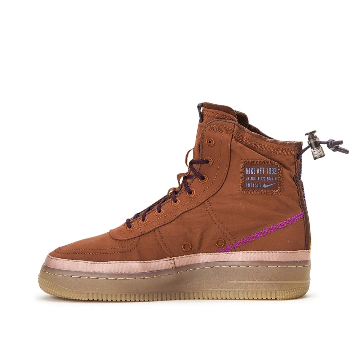 Nike WMNS Air Force 1 Shell (Burgundy / Brown)