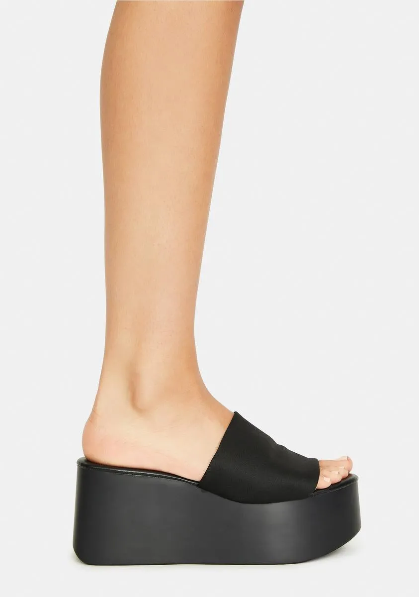 Noir U Make It Better Platform Sandals-
