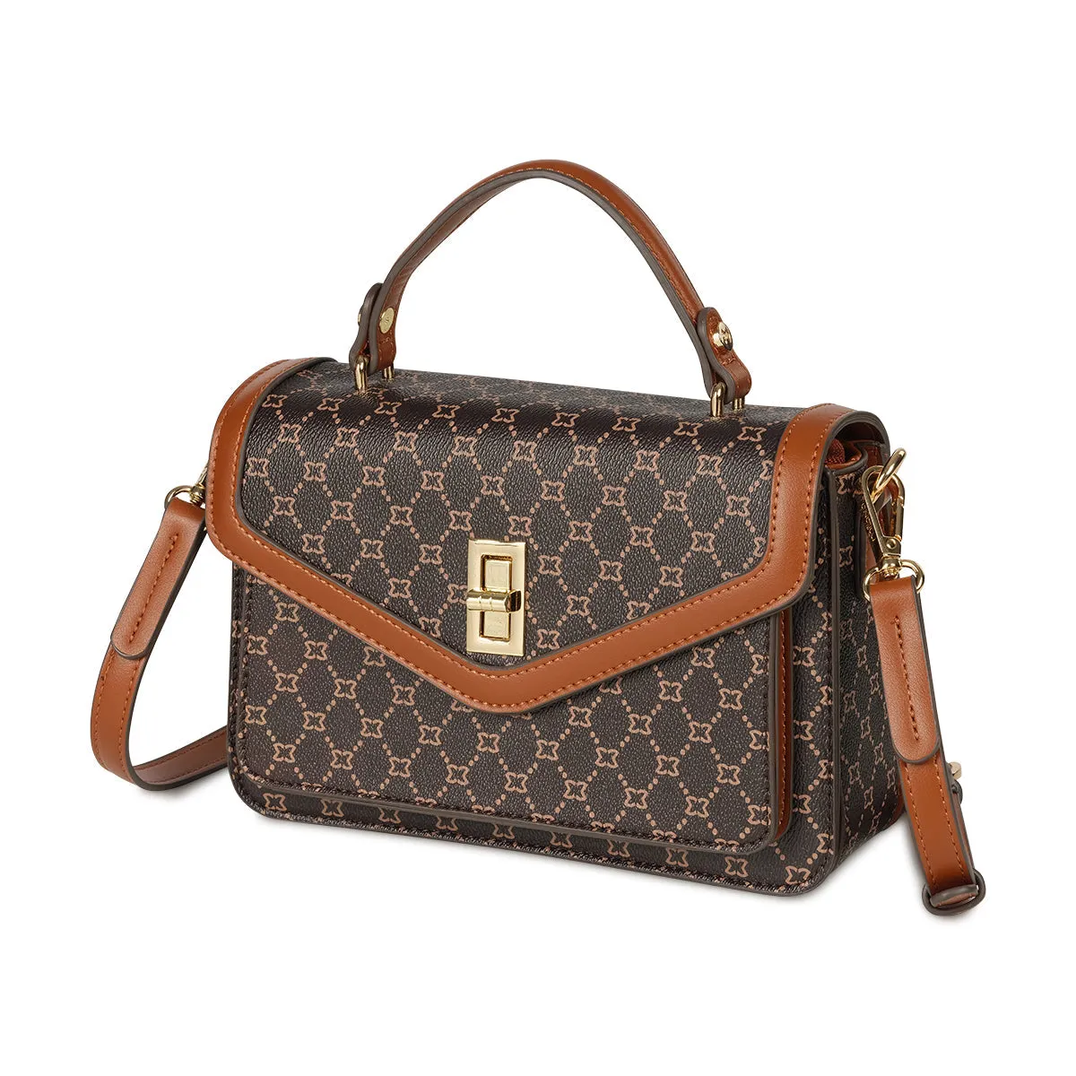 NORMA FLAP BAG- Brown