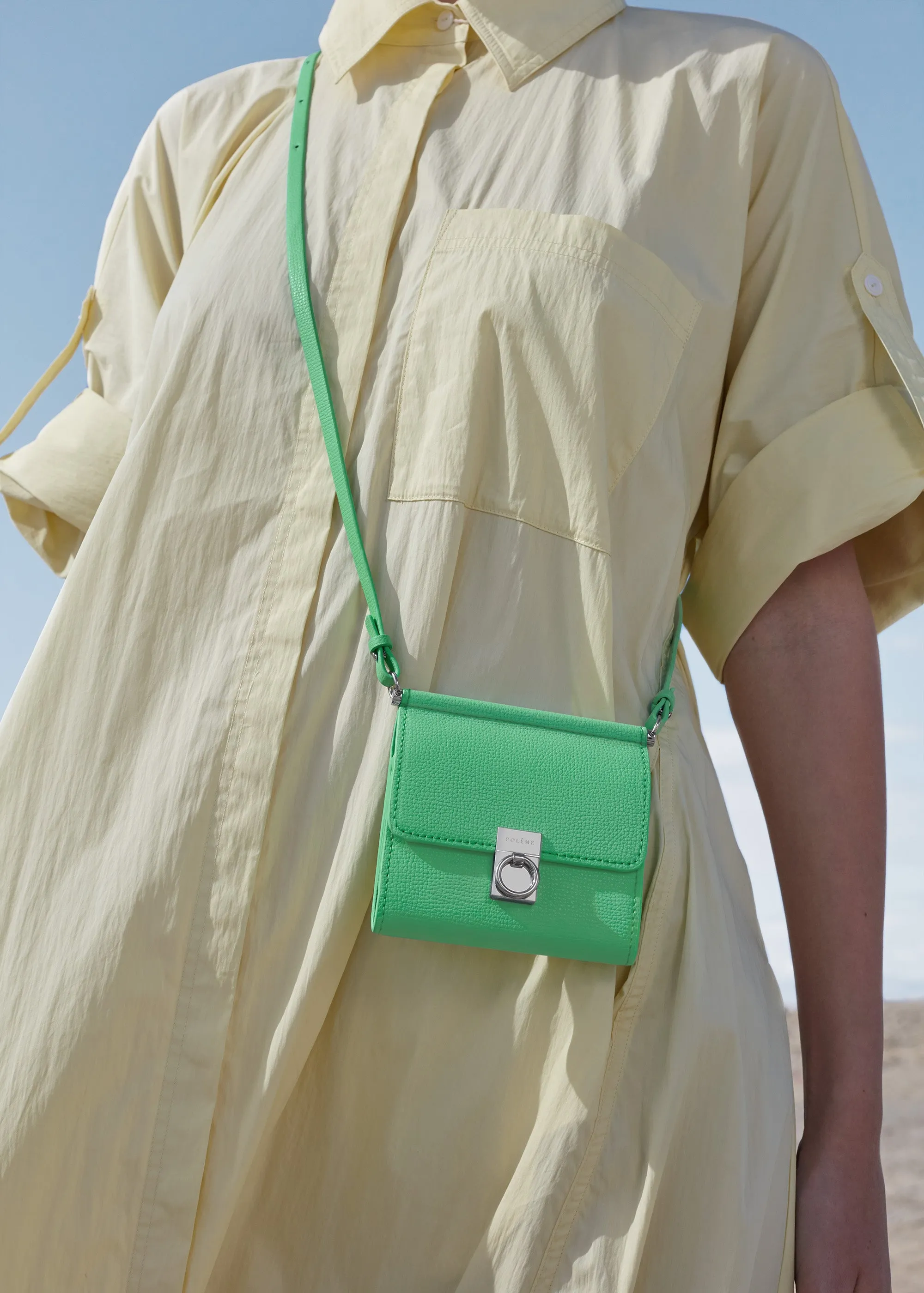 Numéro Sept Crossbody Wallet - Textured Chlorophyl