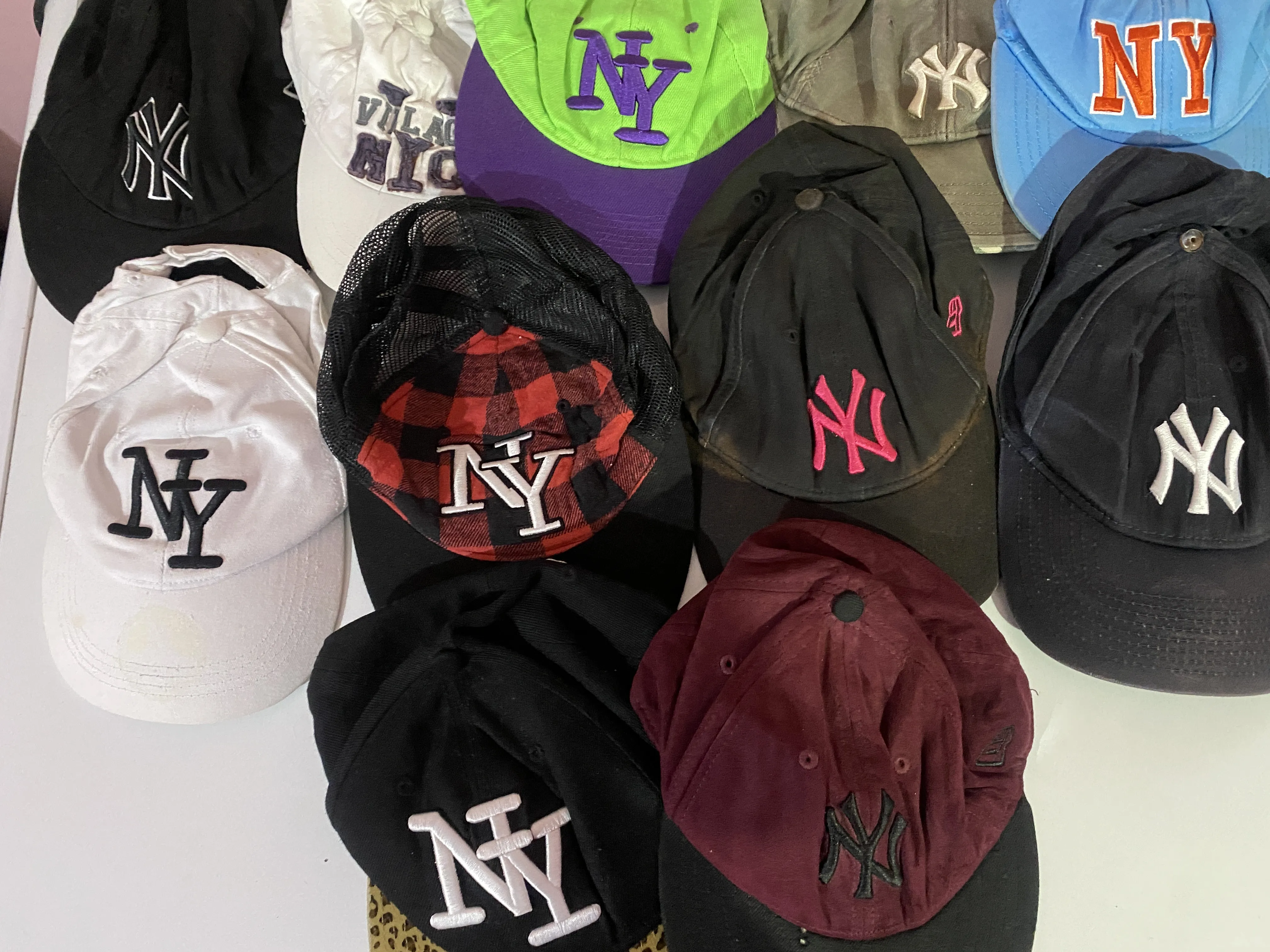 NY Baseball Caps - 11 Pieces
