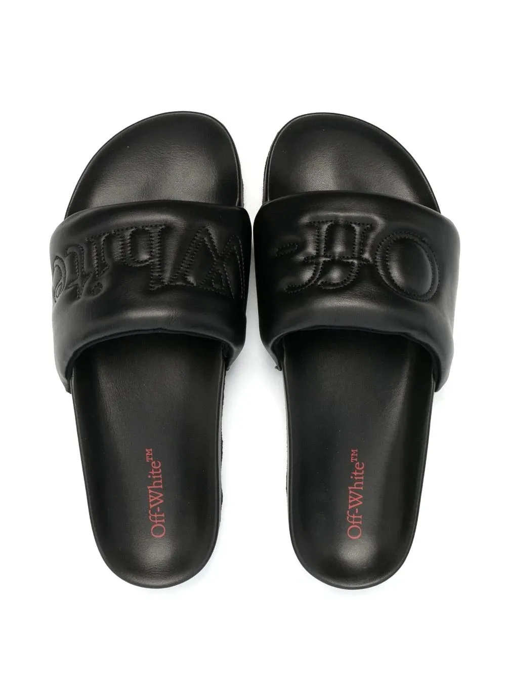 Off-White Bookish Sponge logo-embroidered slides Black Slippers