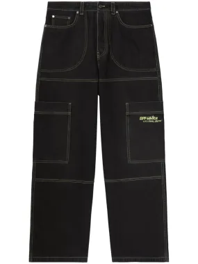 Off White Irregular Cargo Jeans