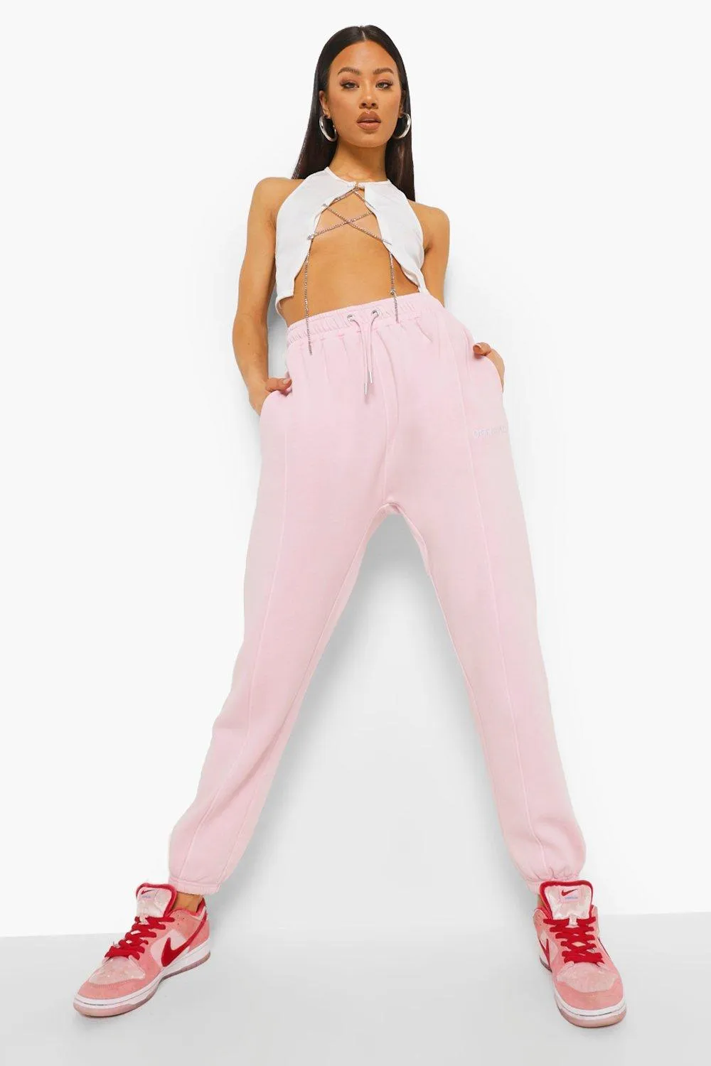 Official Acid Wash Front Seam Joggers