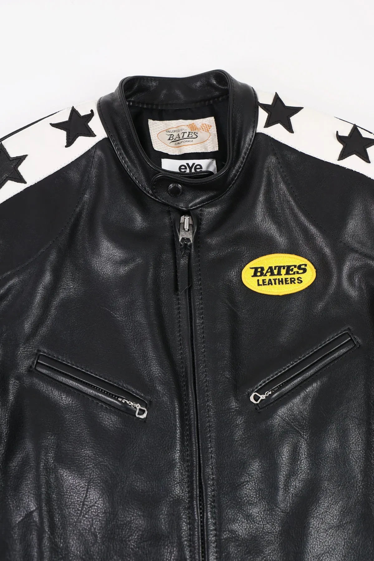 Oiled Leather Racing Jacket - Black