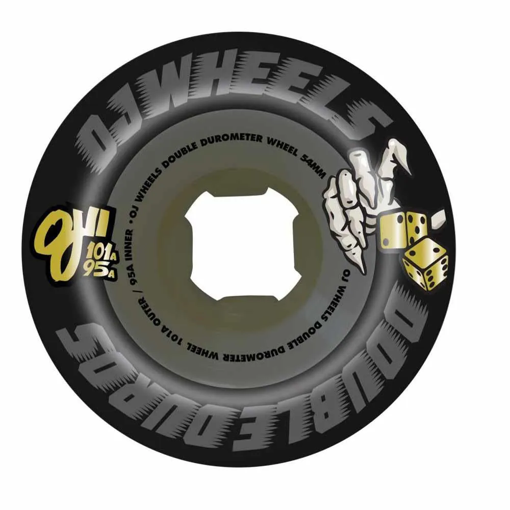 OJ Skateboard Wheels Double Duro Black/Grey 54 mm