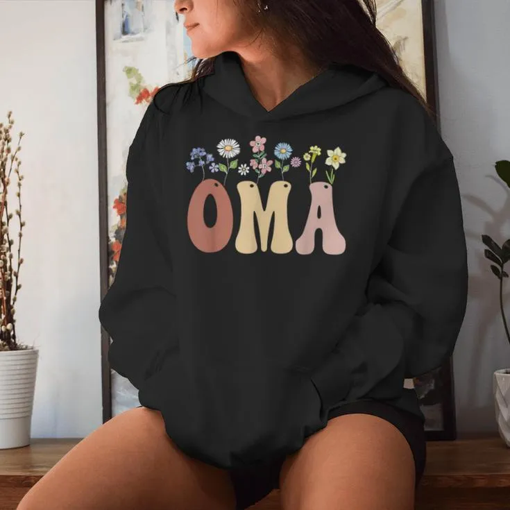 Oma Wildflower Floral Oma Women Hoodie